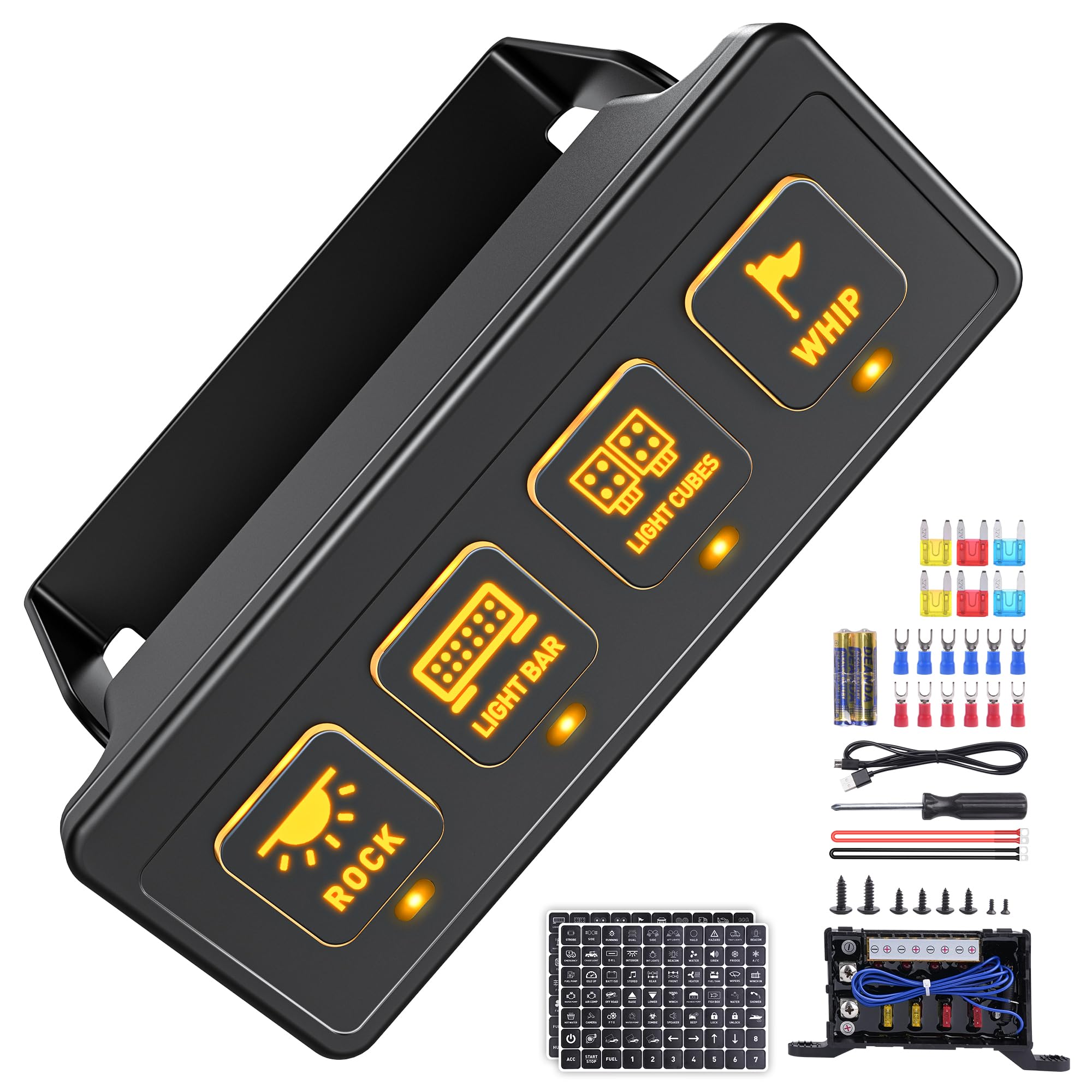 Amazon.co.jp: Bumbee Wireless 4ギャングスイッチパネル - 多